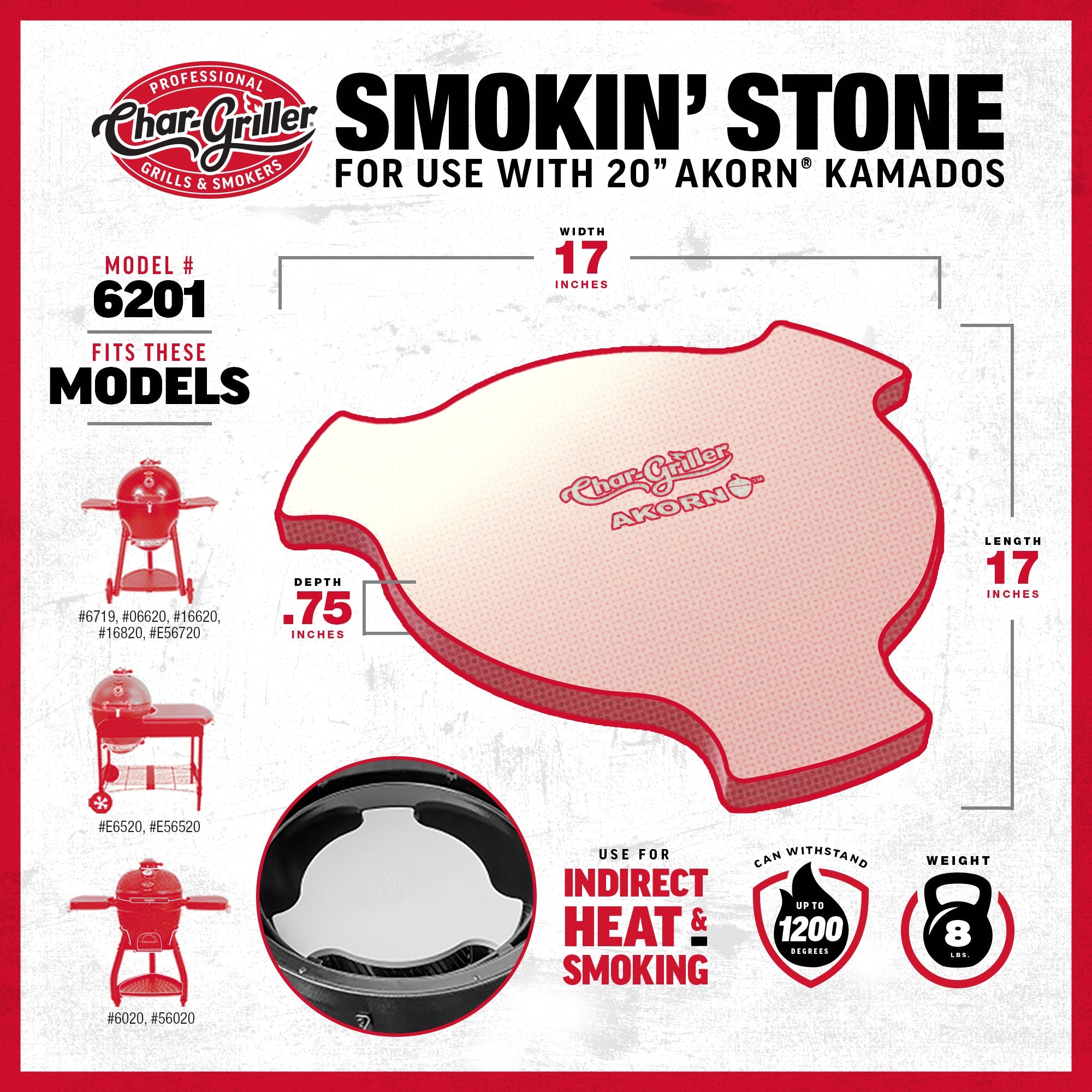 Char-Griller Smokin Stone