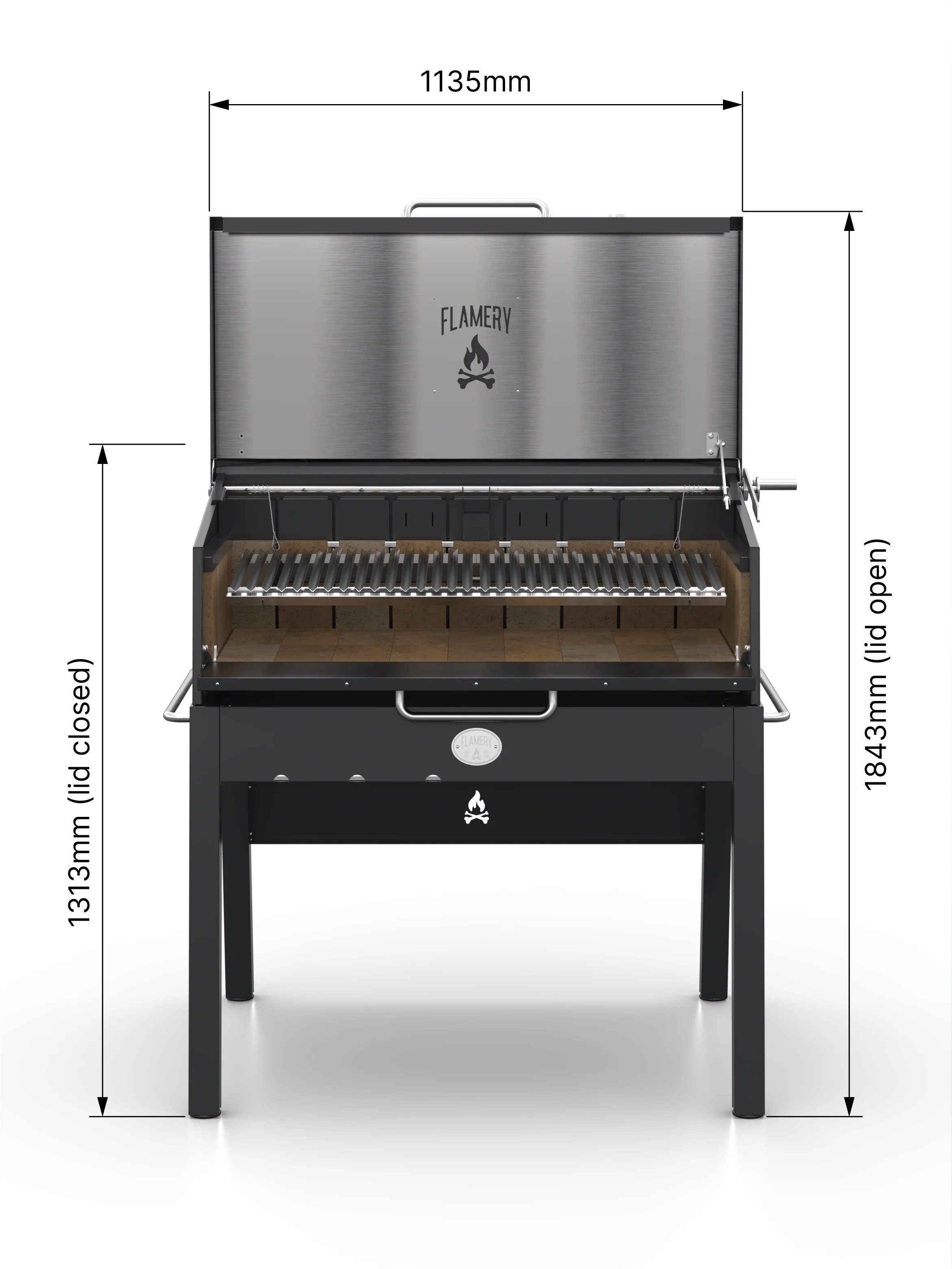 Flamery Large Asado PRO 1.2 Grill on Stand