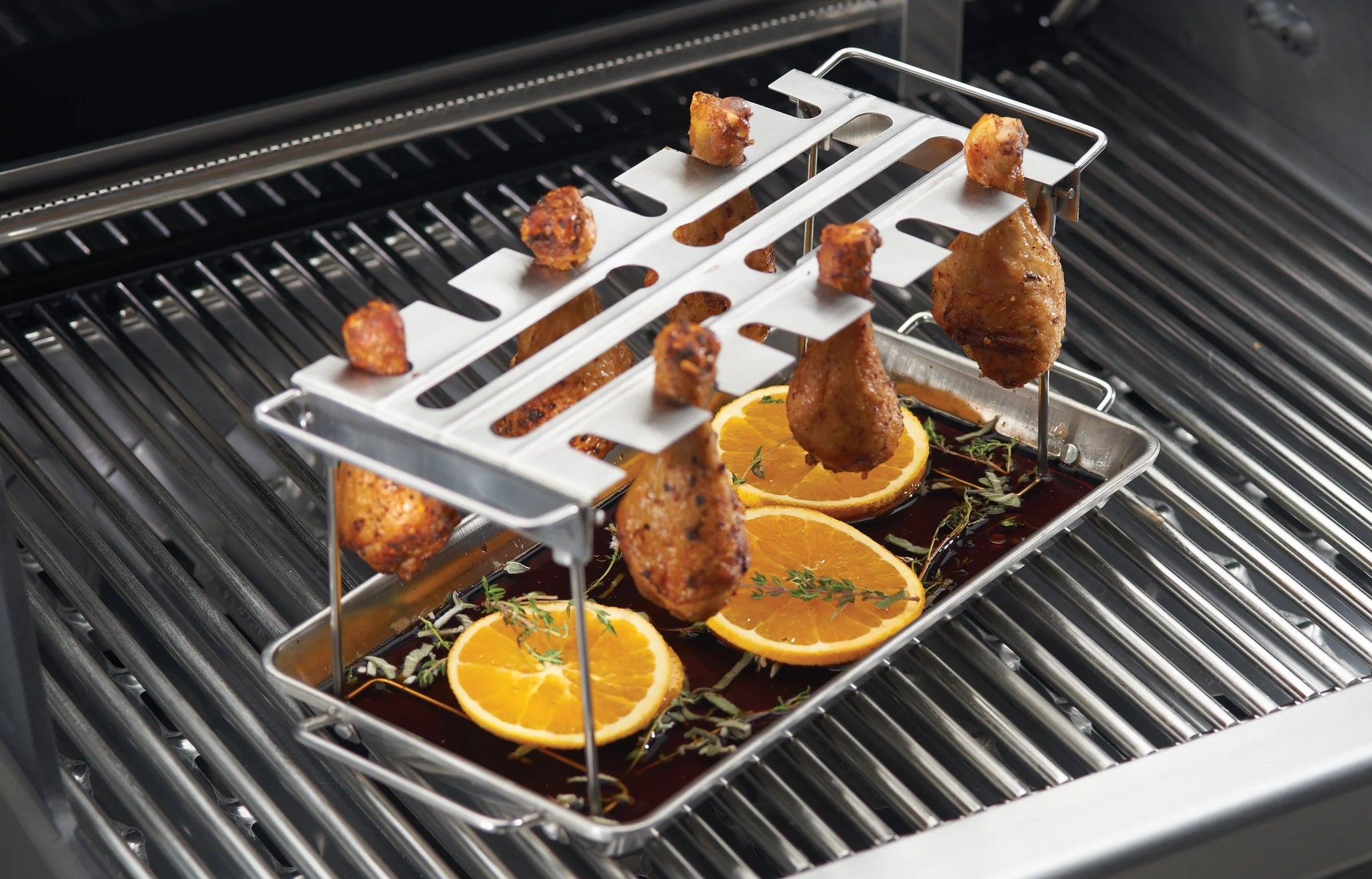 Broil King Stainless Steel Wing Rack and Pan