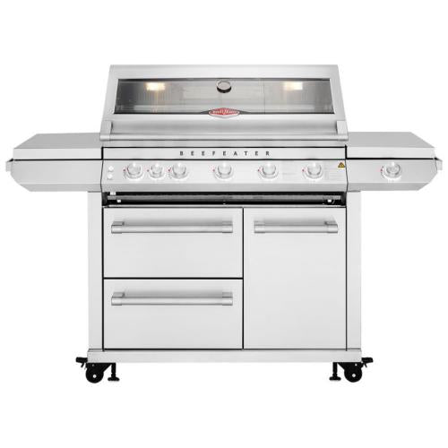 BeefEater 7000 Series Premium 5 Burner Gas BBQ with Side Burner and Trolley